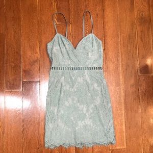 TOBI Dusty Blue Lace Dress
